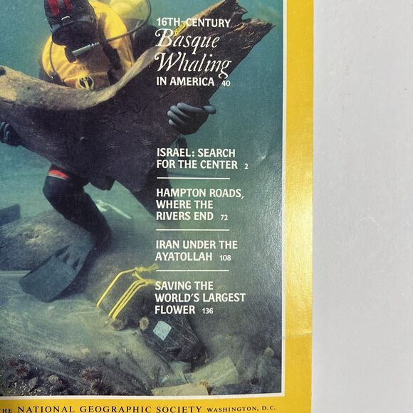 Vintage National Geographic July 1985 Israel Basque Whalers Iran Virginia - Picture 3 of 9